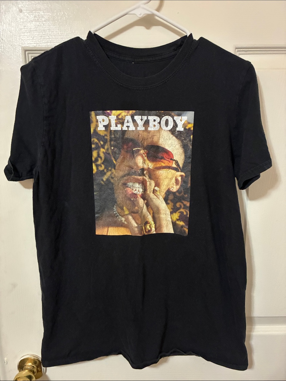 Vintage PLAYBOY Bad Bunny Black Graphic Tee